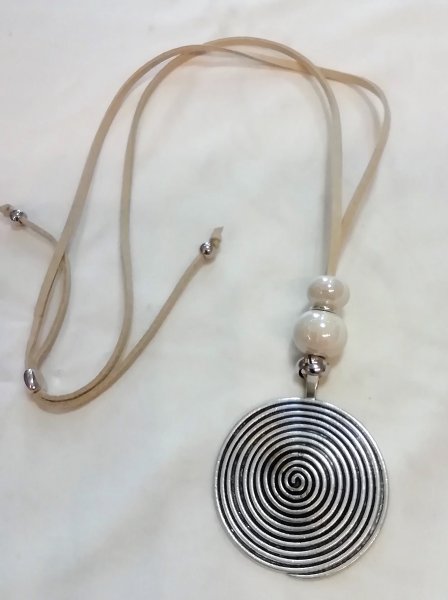 COLLANA CERAMICA E ZAMA - SPIRALE - COL. CREMA