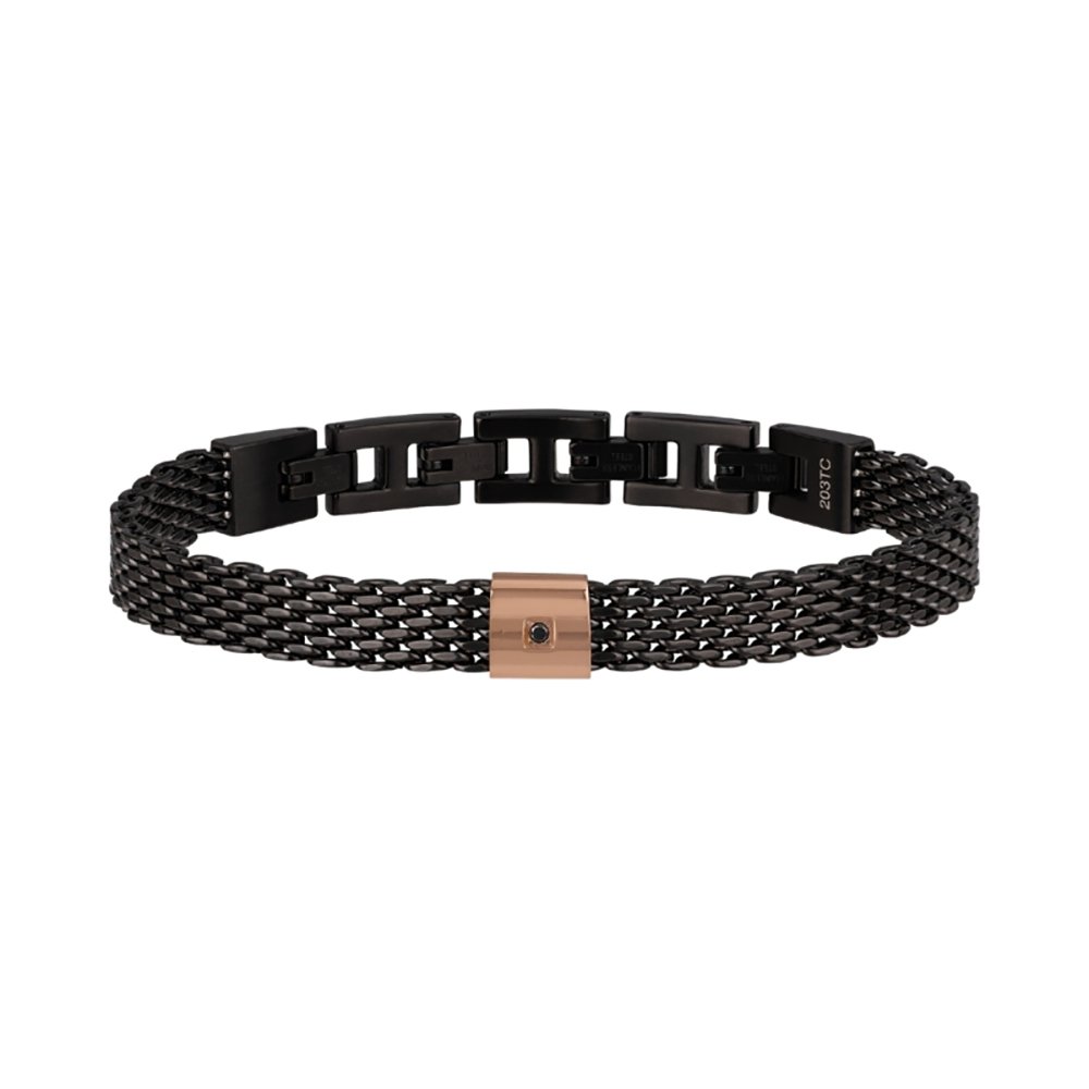 BLACK DIAMOND BRACCIALE IN ACCIAIO CON DIAMANTE NATURALE ...